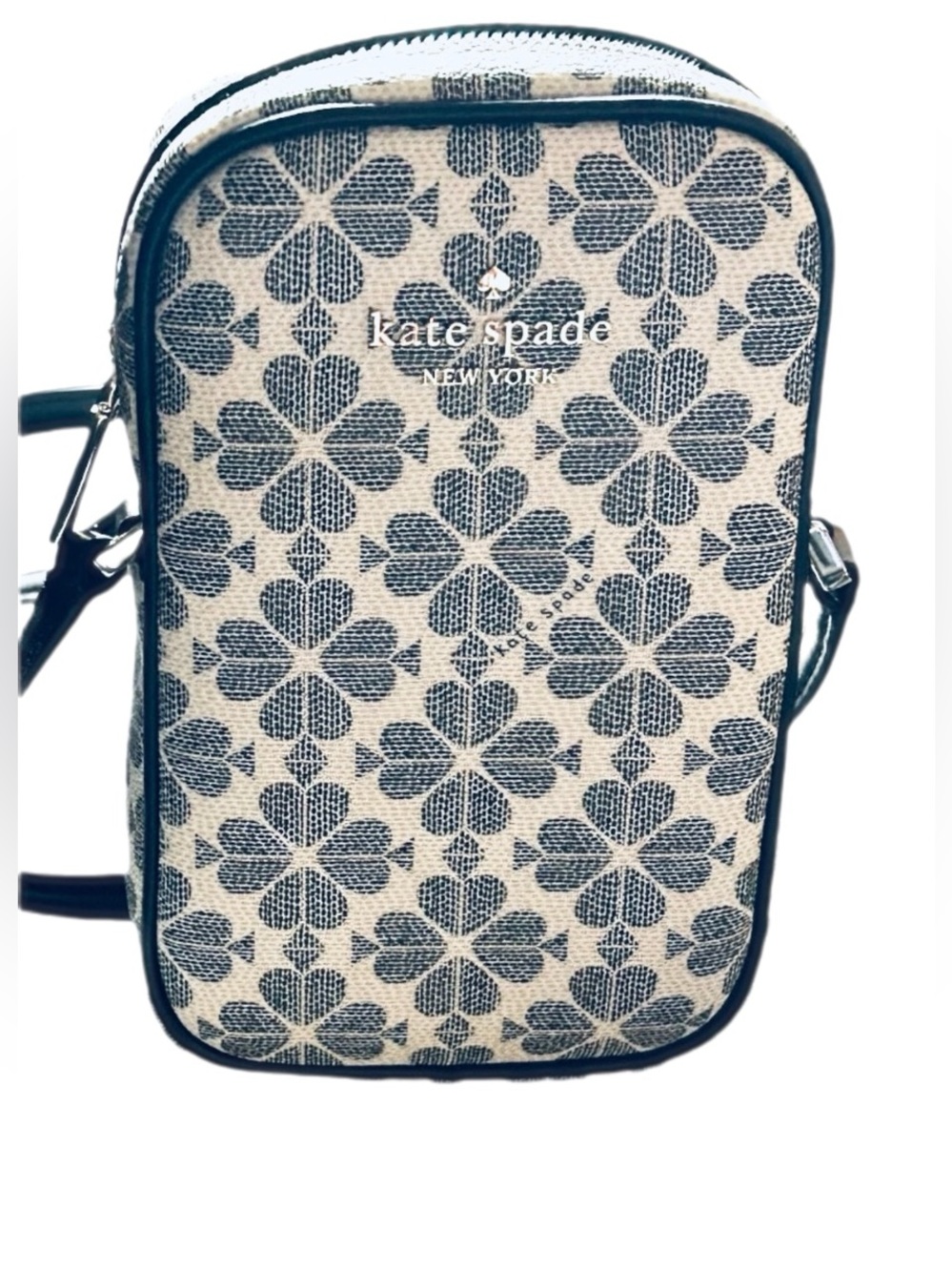 Kate Spade New York Spade Flower North South Crossbody Bag Black Multi NWT